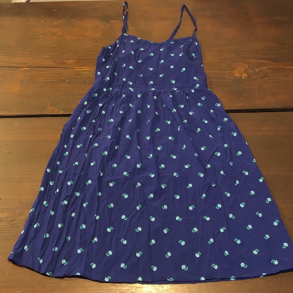 Navy Floral Print Skater Sundress, Old Navy